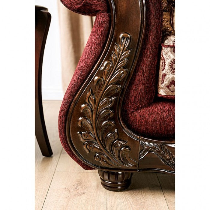 Matteo BurgundyBrown Sofa by Furniture of America at Eve Furniture