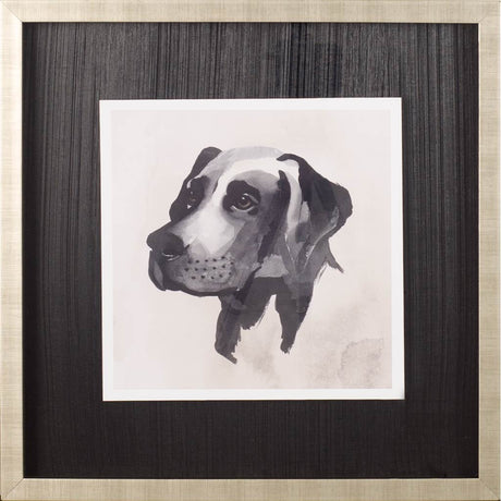 Small Inked Dogs I by Grace Popp a Hand Embellished Textured Framed Art Print Matted under Glass by Mercana at Eve Furniture