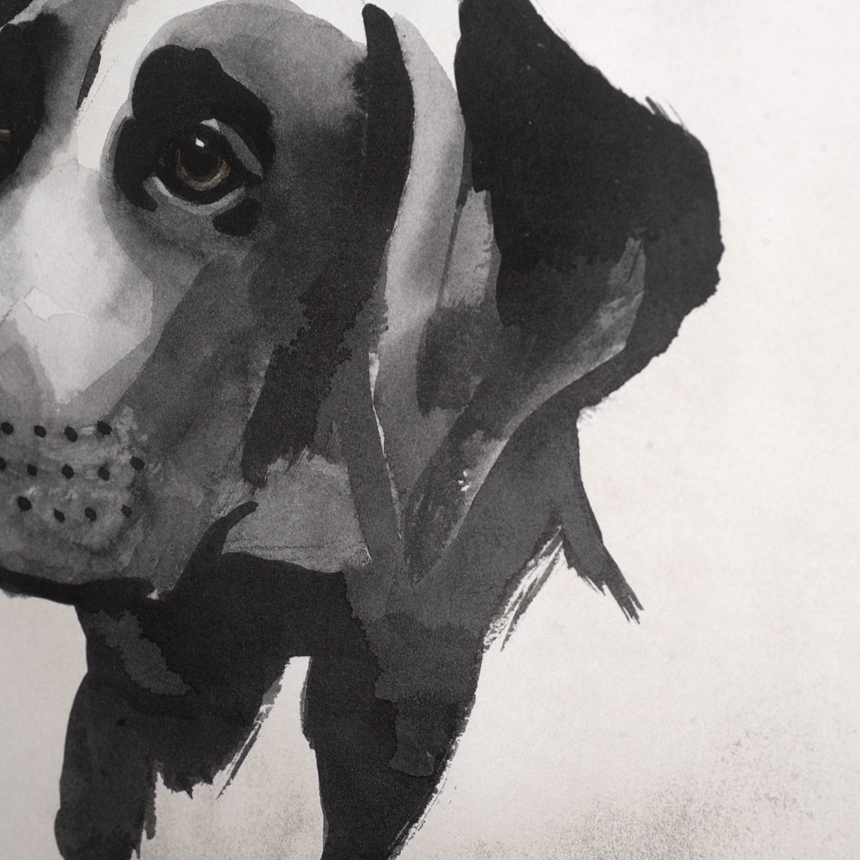 Small Inked Dogs I by Grace Popp a Hand Embellished Textured Framed Art Print Matted under Glass by Mercana at Eve Furniture