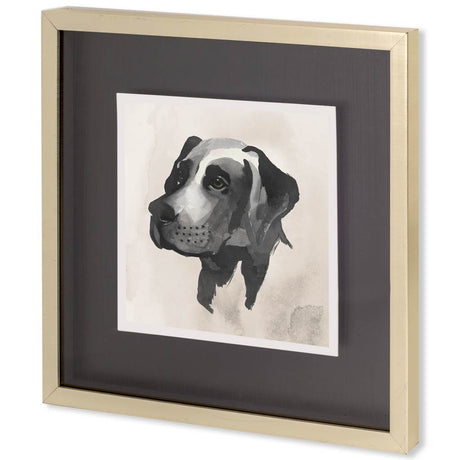 Small Inked Dogs I by Grace Popp a Hand Embellished Textured Framed Art Print Matted under Glass by Mercana at Eve Furniture