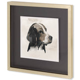 Small Inked Dogs II by Grace Popp a Hand Embellished Textured Framed Art Print Matted under Glass by Mercana at Eve Furniture