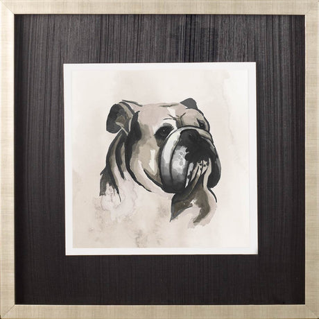 Small Inked Dogs III by Grace Popp a Hand Embellished Textured Framed Art Print Matted under Glass by Mercana at Eve Furniture