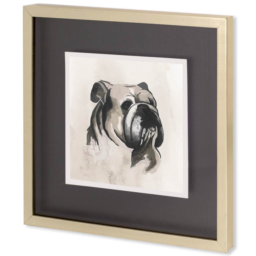 Small Inked Dogs III by Grace Popp a Hand Embellished Textured Framed Art Print Matted under Glass by Mercana at Eve Furniture