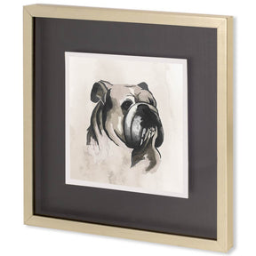 Small Inked Dogs III by Grace Popp a Hand Embellished Textured Framed Art Print Matted under Glass by Mercana at Eve Furniture