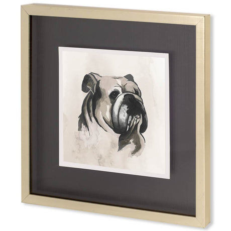 Small Inked Dogs III by Grace Popp a Hand Embellished Textured Framed Art Print Matted under Glass by Mercana at Eve Furniture