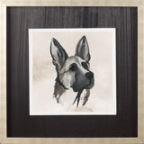 Small Inked Dogs IV by Grace Popp a Hand Embellished Textured Framed Art Print Matted under Glass by Mercana at Eve Furniture