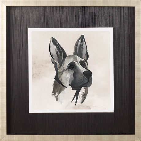 Small Inked Dogs IV by Grace Popp a Hand Embellished Textured Framed Art Print Matted under Glass by Mercana at Eve Furniture