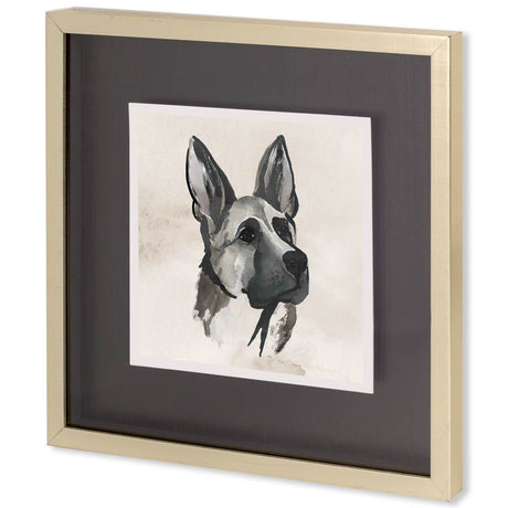 Small Inked Dogs IV by Grace Popp a Hand Embellished Textured Framed Art Print Matted under Glass by Mercana at Eve Furniture