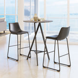 Smart Black Barstool (Set of 2) by Zuomod at Eve Furniture