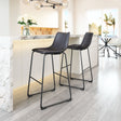 Smart Black Barstool (Set of 2) by Zuomod at Eve Furniture