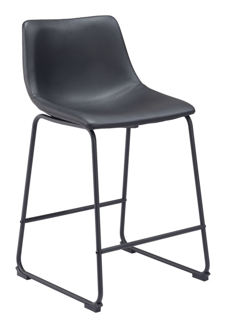 Smart Black Counter Stool (Set of 2) by Zuomod at Eve Furniture