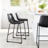 Smart Black Counter Stool (Set of 2) by Zuomod at Eve Furniture