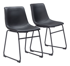Smart Black Dining Chair (Set of 2) by Zuomod at Eve Furniture