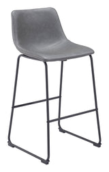 Smart Charcoal Barstool (Set of 2) by Zuomod at Eve Furniture