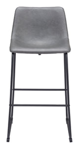 Smart Charcoal Barstool (Set of 2) by Zuomod at Eve Furniture