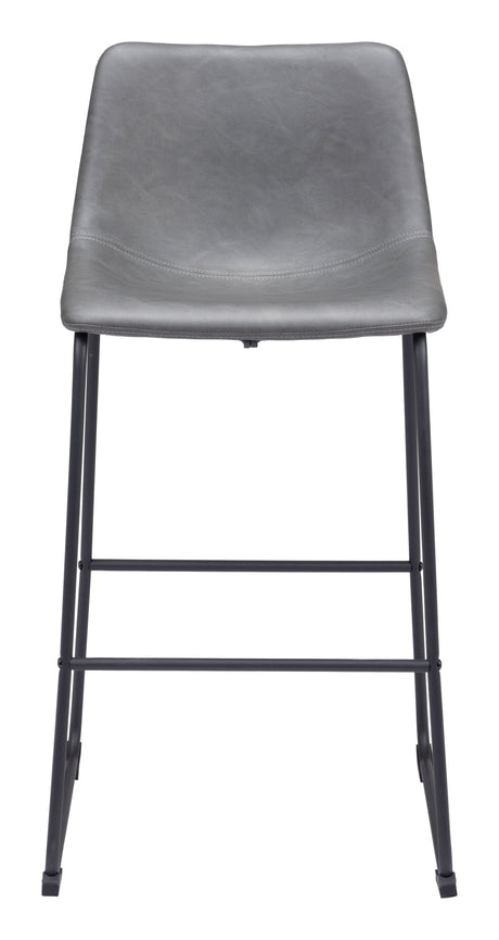Smart Charcoal Barstool (Set of 2) by Zuomod at Eve Furniture