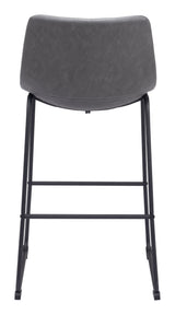 Smart Charcoal Barstool (Set of 2) by Zuomod at Eve Furniture