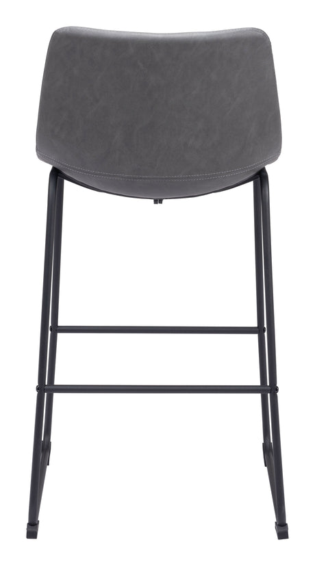 Smart Charcoal Barstool (Set of 2) by Zuomod at Eve Furniture