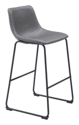 Smart Charcoal Barstool (Set of 2) by Zuomod at Eve Furniture