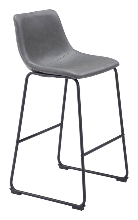 Smart Charcoal Barstool (Set of 2) by Zuomod at Eve Furniture