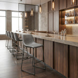 Smart Charcoal Barstool (Set of 2) by Zuomod at Eve Furniture