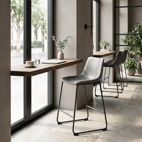 Smart Charcoal Counter Stool (Set of 2) by Zuomod at Eve Furniture