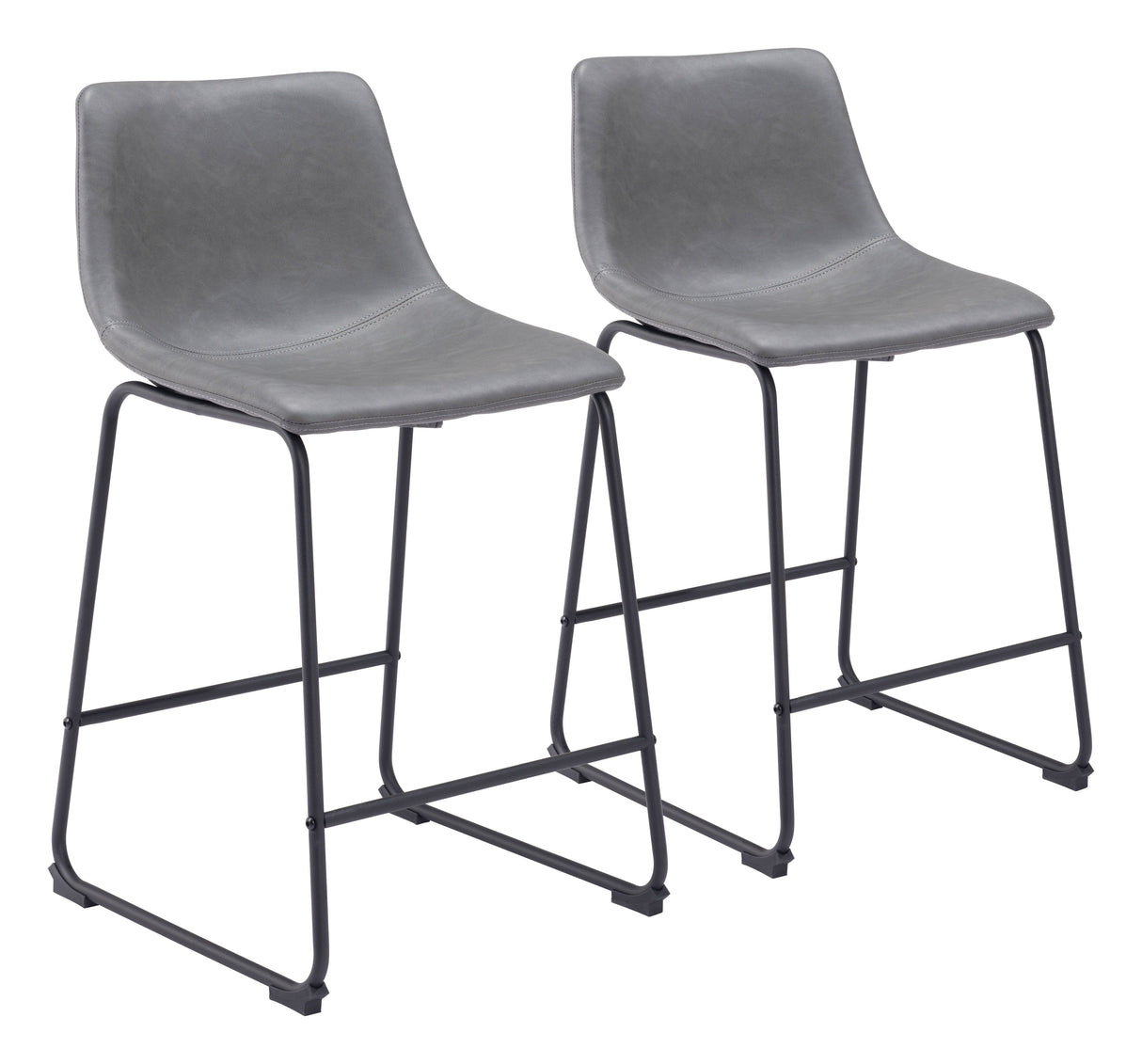 Smart Charcoal Counter Stool (Set of 2) by Zuomod at Eve Furniture