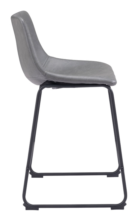 Smart Charcoal Counter Stool (Set of 2) by Zuomod at Eve Furniture