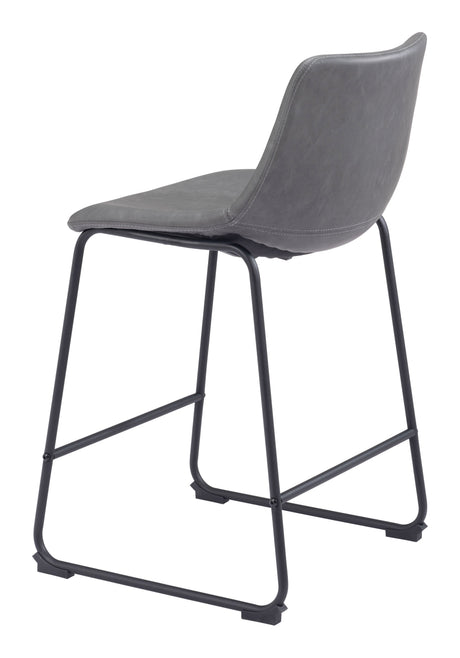 Smart Charcoal Counter Stool (Set of 2) by Zuomod at Eve Furniture