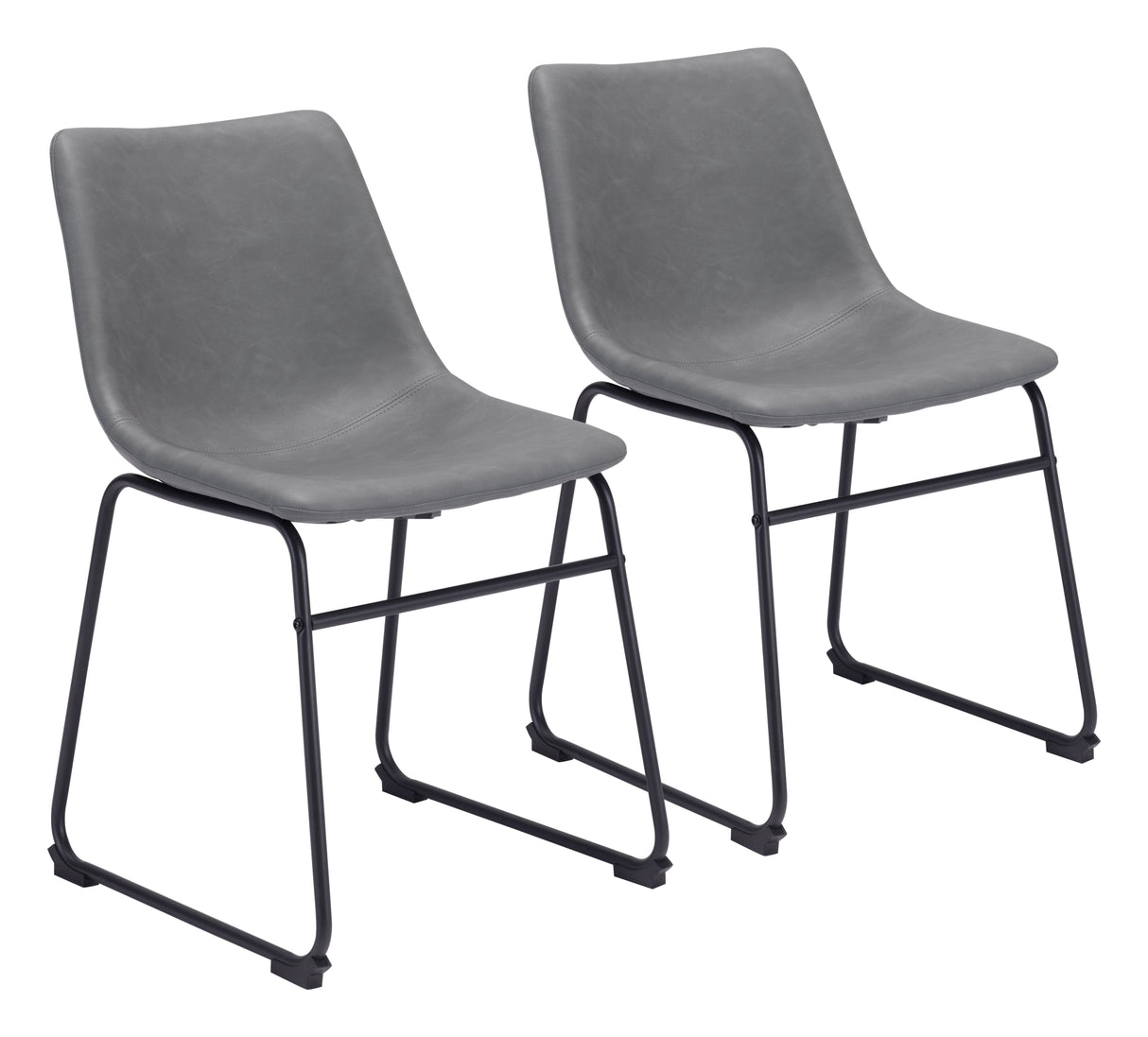 Smart Charcoal Dining Chair (Set of 2) by Zuomod at Eve Furniture