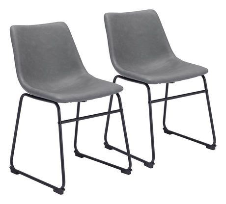 Smart Charcoal Dining Chair (Set of 2) by Zuomod at Eve Furniture