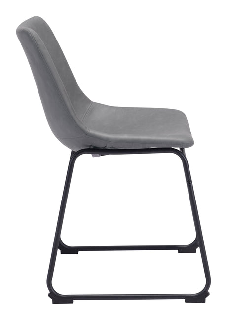 Smart Charcoal Dining Chair (Set of 2) by Zuomod at Eve Furniture