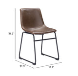 Smart Dining Chair Vintage Espresso by Zuomod at Eve Furniture