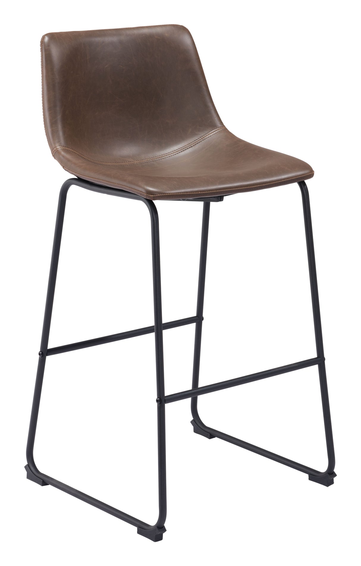 Smart Vintage Espresso Barstool (Set of 2) by Zuomod at Eve Furniture