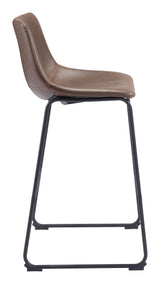 Smart Vintage Espresso Barstool (Set of 2) by Zuomod at Eve Furniture