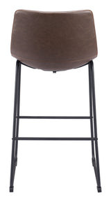 Smart Vintage Espresso Barstool (Set of 2) by Zuomod at Eve Furniture