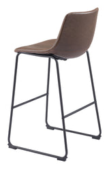 Smart Vintage Espresso Barstool (Set of 2) by Zuomod at Eve Furniture