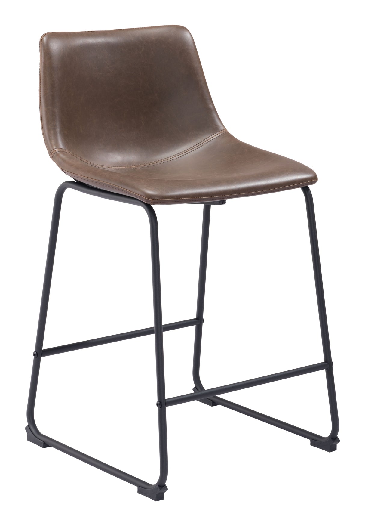 Smart Vintage Espresso Counter Stool (Set of 2) by Zuomod at Eve Furniture