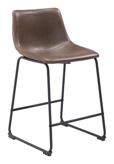 Smart Vintage Espresso Counter Stool (Set of 2) by Zuomod at Eve Furniture