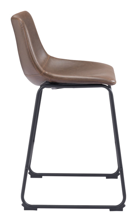 Smart Vintage Espresso Counter Stool (Set of 2) by Zuomod at Eve Furniture