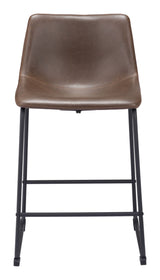 Smart Vintage Espresso Counter Stool (Set of 2) by Zuomod at Eve Furniture