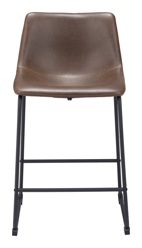Smart Vintage Espresso Counter Stool (Set of 2) by Zuomod at Eve Furniture