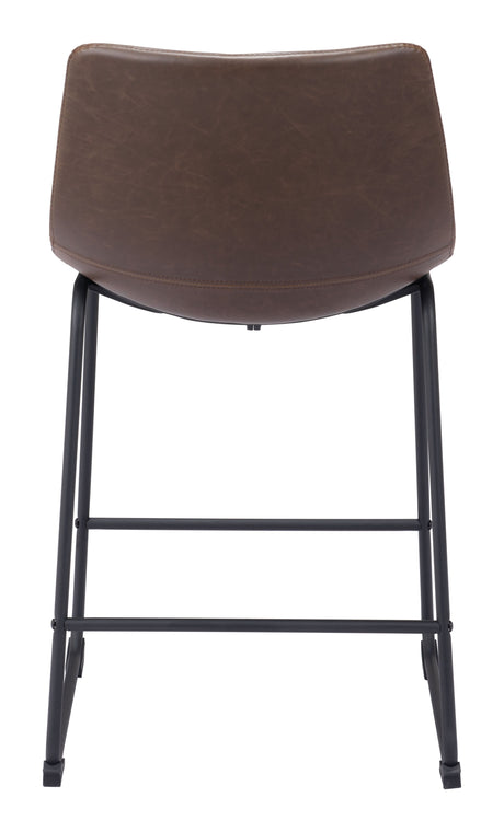 Smart Vintage Espresso Counter Stool (Set of 2) by Zuomod at Eve Furniture
