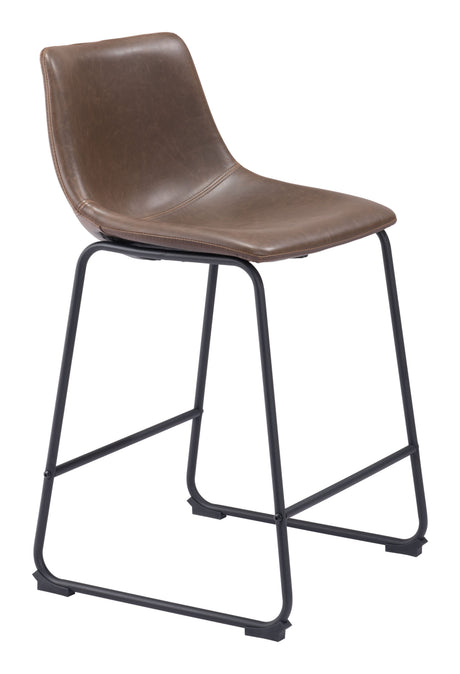 Smart Vintage Espresso Counter Stool (Set of 2) by Zuomod at Eve Furniture