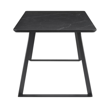 Smith Black and Gunmetal Rectangle Ceramic Top Dining Table by Coaster at Eve Furniture