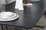 Smith Black/Gunmetal Rectangle Ceramic Top Dining Table