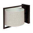 Smithe I Black Toned Metal Cream Lampshade Wall Sconce by Mercana at Eve Furniture