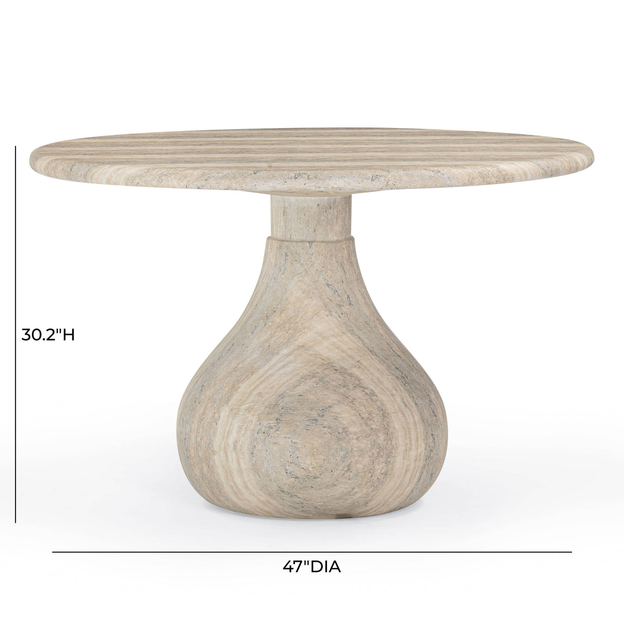Smooch Indoor / Outdoor 47" Round Dining Table by TOV Furniture at Eve Furniture
