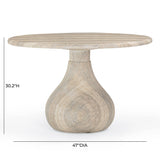 Smooch Indoor / Outdoor 47" Round Dining Table by TOV Furniture at Eve Furniture