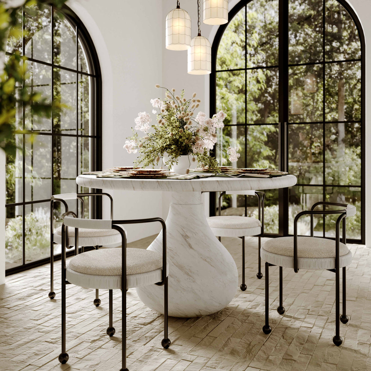 Smooch Indoor / Outdoor 47" Round Dining Table by TOV Furniture at Eve Furniture